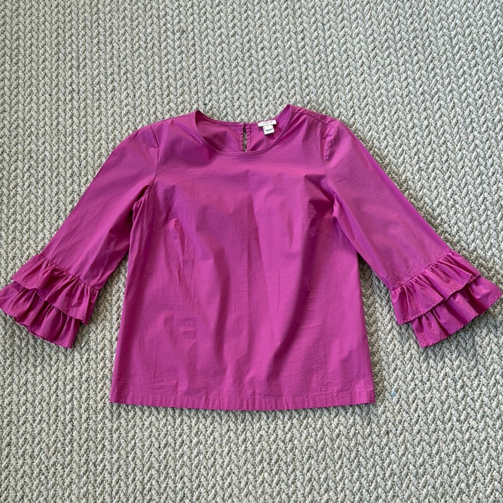 JCrew Women’s Ruffle Sleeve Top